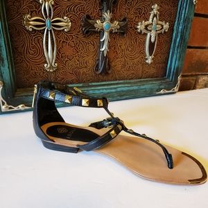 SALE. !!! Isola Leather Studded Sandals